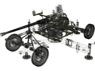 Bofors M1 (40 mm) 3D Model preview