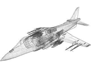 AV-8B 3D Model preview