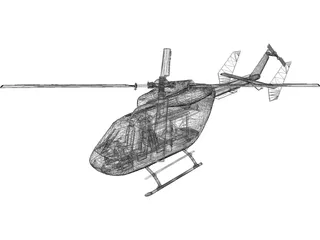 MBB/Kawasaki BK 117 Rescue 3D Model preview