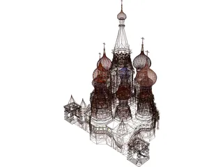 Cathedral Saint Basils 3D Model preview