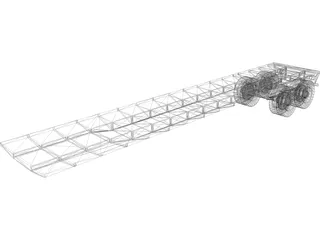 Trailer Flatbed 3D Model preview