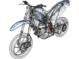 Supermoto Bike 3D Model preview