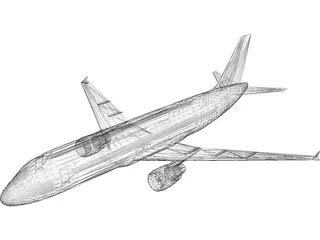 Airbus A320 3D Model preview