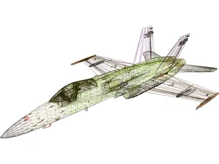 F-18C 3D Model preview