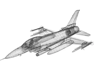 F-16C Falcon 3D Model preview