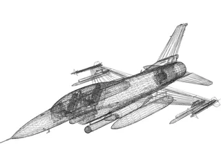 F-16D 3D Model preview