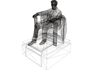 Lincoln Memorial Statue 3D Model preview