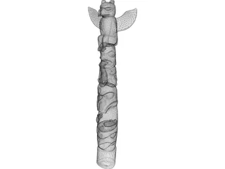 Totem Pole 3D Model preview