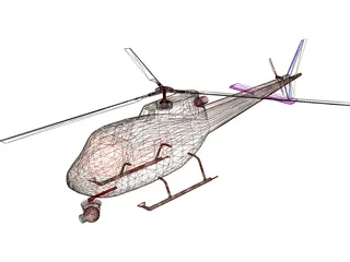 Eurocopter AS-350 Ecureuil 3D Model preview