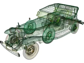 Cadillac V16M (1932) 3D Model preview