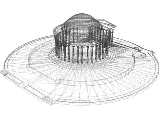 Jefferson Memorial 3D Model preview