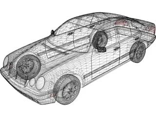 Mercedes-Benz E-class (1996) 3D Model preview