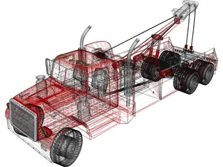 Tow Truck 3D Model preview
