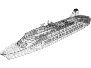 Cruise Ship 3D Model preview