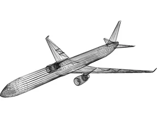 Boeing 767-400 3D Model preview