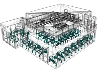 Cafe 3D Model preview