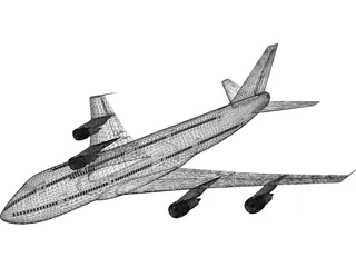 Boeing 747 3D Model preview