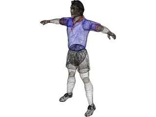 Soccer Player 3D Model preview