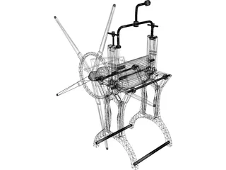 Antique Press 3D Model preview