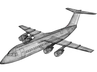 British Aerospace BAe 146-300 3D Model preview