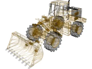 Tractor Front Loader 3D Model preview