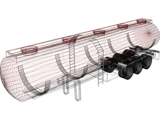 Tank Trailer 3D Model preview