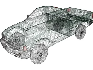 Chevrolet S10 Pickup (1994) 3D Model preview