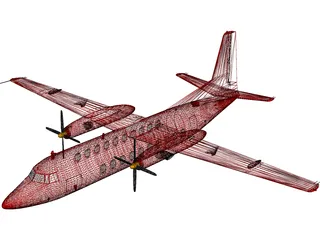Fairchild Hiller FH-227 3D Model preview