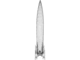 V-2 Rocket 3D Model preview