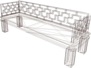 Bench 3D Model preview
