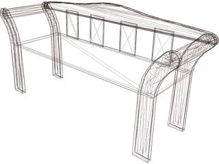 Bench 3D Model preview
