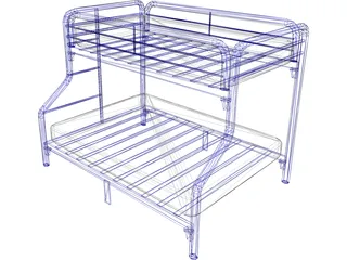 Bed Bunk 3D Model preview