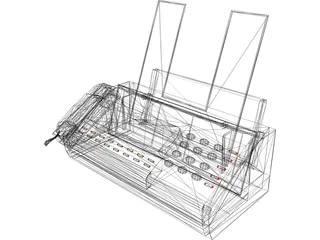 Fax Machine 3D Model preview