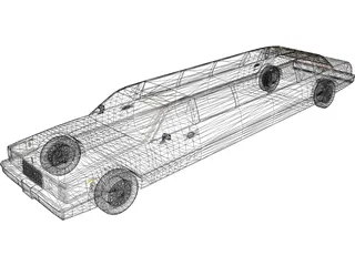 Lincoln Limousine 3D Model preview