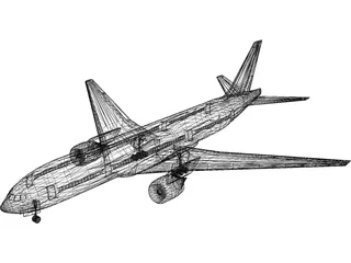 Boeing 777 3D Model preview