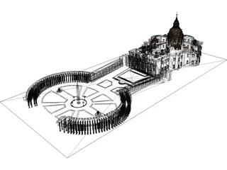 St. Peter's Basilica 3D Model preview