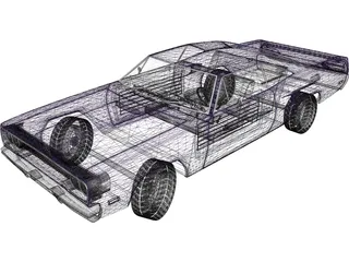 Plymouth Road Runner (1970) 3D Model preview
