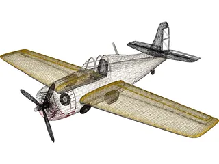 F4F Wildcat 3D Model preview