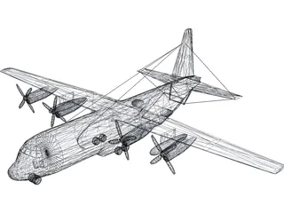 Lockheed EC-130H Compass Call 3D Model preview