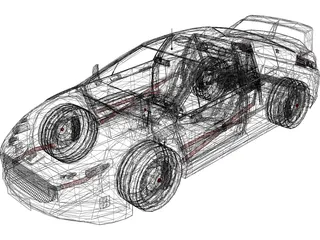 Peugeot 407 Rally Car Concept 3D Model preview