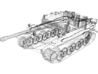 TIGER Tank 3D Model preview