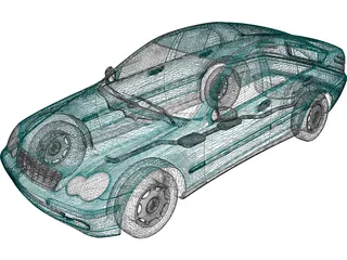 Mercedes-Benz C-class (2001) 3D Model preview