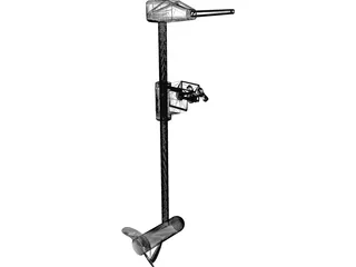 Electric Trolling Motor 3D Model preview