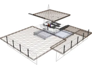 Parrilla Exterior 3D Model preview
