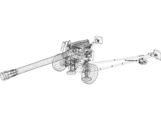 D-20 Howitzer 3D Model preview