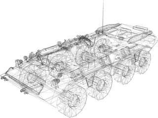 BTR-80 Armored Personnell Carrier 3D Model preview