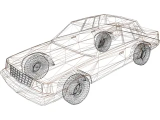 Plymouth Reliant (1985) 3D Model preview