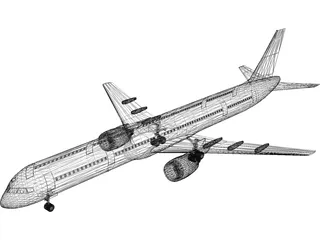 Boeing 757-300 3D Model preview