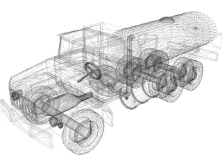ZIL-131 Fuel Truck 3D Model preview
