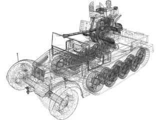 Sd.KfZ. 10-5 AA Vehicle 3D Model preview
